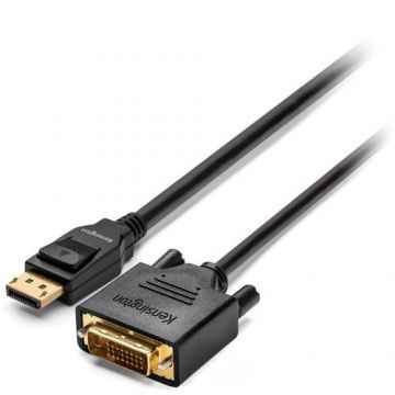 Cablu KENSINGTON K33023WW, DisplayPort 1.2 - DVI-D DL, 1.8m, Full HD/60Hz(Negru)