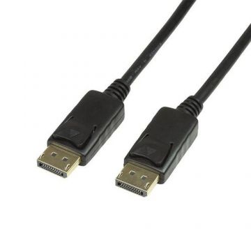 Cablu LOGILINK CV0077, DisplayPort - DisplayPort, 10m, conectori auriti, 4K/60 Hz (Negru)