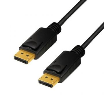 Cablu LOGILINK CV0119, DisplayPort - DisplayPort, 1m, conectori auriti, 8K/60 Hz (Negru)