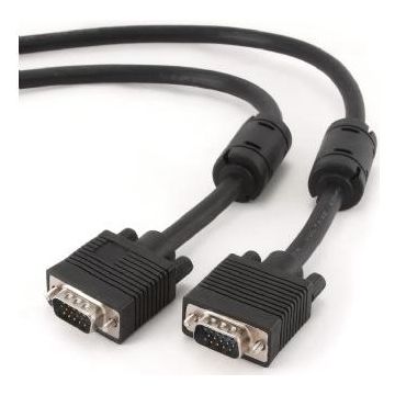 Cablu VGA m - VGA m, 1.8m, dublu ecranat (negru) Cablu VGA m - VGA m, 1.8m, dublu ecranat (negru)