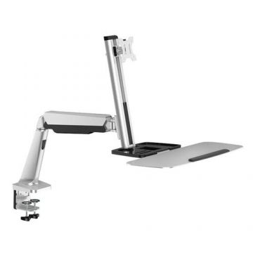 Suport de birou Logilink, pentru 1 TV/monitor plat, diagonala max 32 inch, rotatie, inclinare, pivotare, max 8 kg