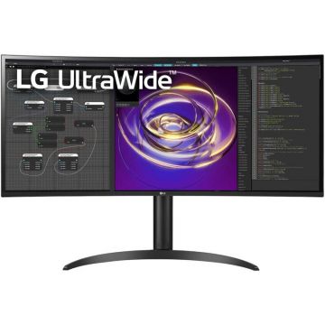 Monitor Curbat LED IPS LG 34'' UltraWide QHD, 60Hz, 5ms, AMD FreeSync™, Dynamic Action Sync, HDR10, USB Type-C™, Difuzoare, HDMI, Display port, USB, negru
