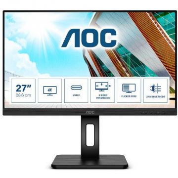 Monitor LED AOC U27P2CA 27 inch UHD IPS 4 ms 60 Hz USB-C