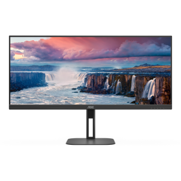 AOC Monitor AOC VA 34 W, QHD, 100Hz, DisplayPort, USC-C, U34V5C/BK, Negru