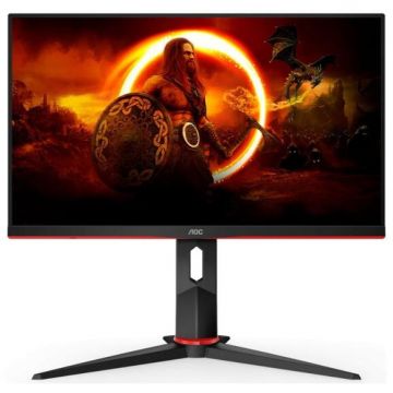 AOC Monitor Gaming IPS LED AOC 23.8 Q24G2A/BK, QHD (2560 x 1440), HDMI, DisplayPort, Boxe, Pivot, 165 Hz, 4 ms, Negru