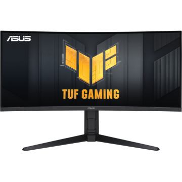 Asus Monitor Gaming VA LED ASUS TUF Gaming 34 VG34VQL3A, WQHD (3440 x 1440), HDMI, DisplayPort, Boxe, 180 Hz, 1 ms, Negru