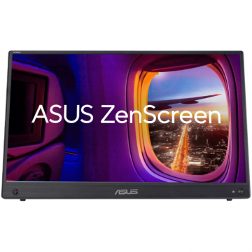 Asus Monitor Portabil IPS LED ASUS 15.6 MB16AHG, Full HD (1920 x 1080), Mini-HDMI, AMD FreeSync, 144Hz, 3 ms, Negru