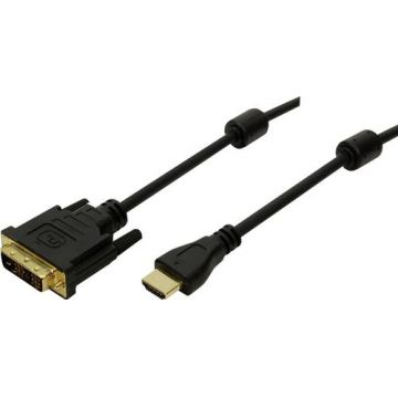 Cablu Logilink CH0004 HDMI - DVI-D, 2m (Negru)
