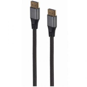 Cablu video Gembird DisplayPort (T) la DisplayPort (T), 1.8m, premium, conectori aurii, rezoluție maximă 8K la 60Hz, CC-DP8K-6, Negru