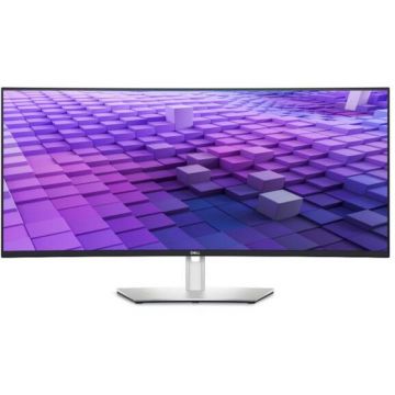 Dell Monitor IPS LED Dell 38 U3824DW, WQHD+ (3840 x 1600), HDMI, DisplayPort, Boxe, Ecarn Curbat, 60 Hz, 5 ms, Argintiu