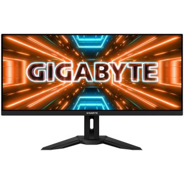 Gigabyte Monitor gaming Gigabyte M34WQ, 34 inch, IPS, WQHD, 3440x1440, 1 ms, 144 Hz, 400 lm, 1000:1, DisplayHDR 400, FeeSync Premium, Negru