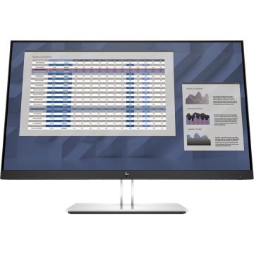 HP Monitor IPS LED HP 27 E27 G4, Full HD (1920 x 1080), VGA, HDMI, DisplayPort (Negru/Argintiu)