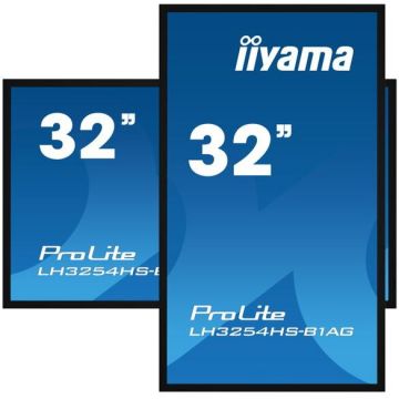 IIYAMA Display Profesional IPS LED iiyama PROLITE 31.5 LH3254HS-B1AG, Full HD (1920 x 1080), DVI, VGA, HDMI, DisplayPort, Boxe, Negru