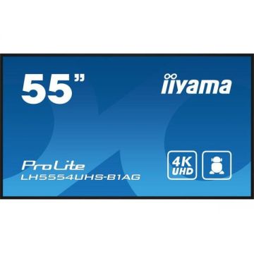 IIYAMA Monitor Iiyama ProLite LH5554UHS-B1AG 55 IPS LED, 4K, /VGA, HDMI, DP, DVI/Android, WiFi, 24/7, FailOver, Negru