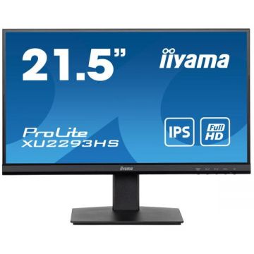 IIYAMA Monitor IPS LED iiyama 21.5 XU2293HS-B5, Full HD (1920 x 1080), HDMI, DisplayPort, AMD FreeSync, Boxe, Negru