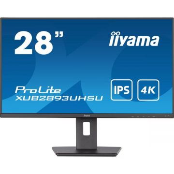 IIYAMA Monitor IPS LED iiyama 28 XUB2893UHSU-B5, Ultra HD (3840 x 2160), HDMI, DisplayPort, Pivot, Boxe, Negru