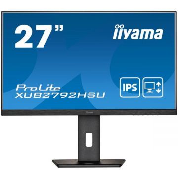 IIYAMA Monitor IPS LED iiyama ProLite 27 XUB2792HSU-B5, Full HD (1920 x 1080), HDMI, DisplayPort, Pivot, Boxe, Negru