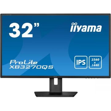 IIYAMA Monitor IPS LED iiyama PROLITE 31.5 XB3270QS-B5, QHD (2560 x 1440), DVI, HDMI, DisplayPort, AMD FreeSync, Boxe, Negru
