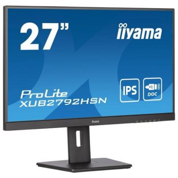 IIYAMA Monitor IPS LED Iiyama PROLITE XUB2792HSN-B5, Full HD (1920 x 1080), HDMI, DisplayPort, Pivot, Boxe, Negru