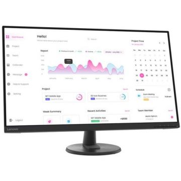Lenovo Monitor VA LED Lenovo 31.5 D32-40, Full HD (1920 x 1080), HDMI, DisplayPort, Negru