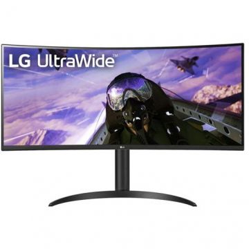 LG Monitor Gaming VA LED LG 34 34WP65CP-B, UWQHD (3440x1440), HDMI, DisplayPort, Ecran curbat, Boxe, 160 Hz, 1ms, Negru