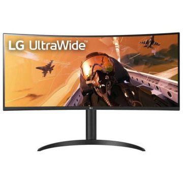 LG Monitor Gaming VA LED LG 34 34WP75CP-B, WQHD (3440 x 1440), HDMI, DisplayPort, AMD FreeSync Premium, Ecran curbat, Boxe, 160 Hz, 1 ms, Negru