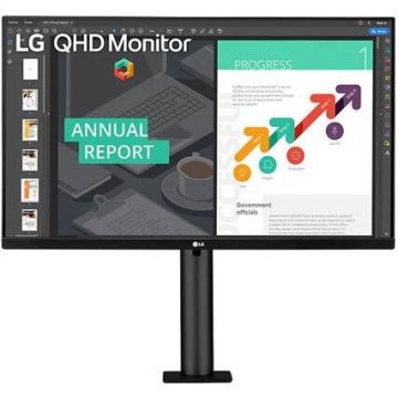 Lg Monitor IPS LED LG 27 27QN880P-B, QHD 2560 x 1440, HDMI, DisplayPort, Boxe Negru