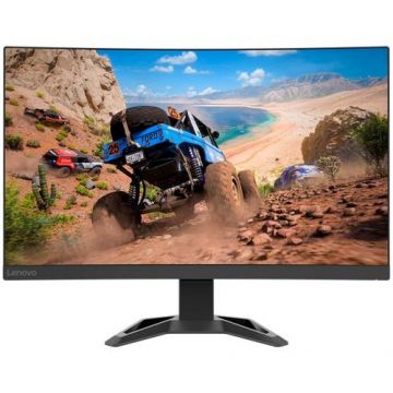 Monitor Gaming VA LED Lenovo 27inch G27qc-30, WQHD (2560 x 1440), HDMI, DisplayPort, Ecran Curbat, 165 Hz, 1 ms (Negru)