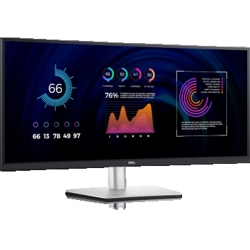 Monitor LED DELL P3424WE Curbat 34 inch UWQHD IPS 5 ms 60 Hz KVM USB-C