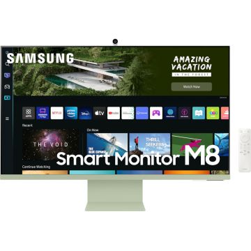 Monitor LED Samsung Smart M8 LS32BM80GUUXEN 32 inch UHD VA 4 ms 60 Hz Webcam USB-C HDR
