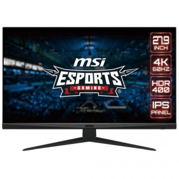 MSI Monitor GAMING, MSI, G281UV 27,9, 4K, 3840x2160, IPS, 4 ms, HDR, HDMI 2.0, 10 biti, FreeSync, Negru MSI Monitor GAMING, MSI, G281UV 27,9, 4K, 3840x2160, IPS, 4 ms, HDR, HDMI 2.0, 10 biti, FreeSync, Negru