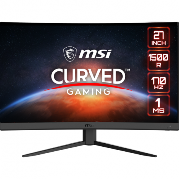 MSI Monitor Gaming VA LED MSI 27 G27CQ4 E2,QHD (2560 x 1440), HDMI, DisplayPort, AMD FreeSync, Ecran curbat, 170 Hz, 1 ms, Negru MSI Monitor Gaming VA LED MSI 27 G27CQ4 E2,QHD (2560 x 1440), HDMI, DisplayPort, AMD FreeSync, Ecran curbat, 170 Hz, 1 ms, Negru