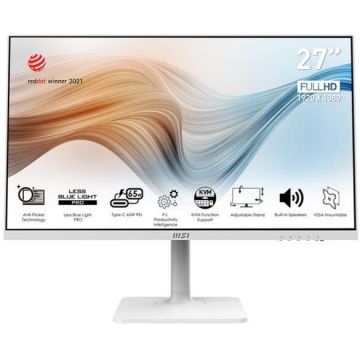 MSI Monitor IPS LED MSI Modern 27 MD272PW, Full HD (1920 x 1080), HDMI, DisplayPort, Pivot, Boxe, Alb MSI Monitor IPS LED MSI Modern 27 MD272PW, Full HD (1920 x 1080), HDMI, DisplayPort, Pivot, Boxe, Alb
