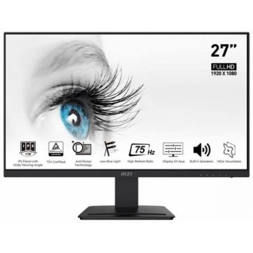 MSI Monitor IPS LED MSI PRO 27 MP273, Full HD (1920 x 1080), HDMI, DisplayPort, Negru