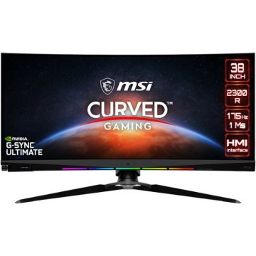 MSI Monitor LED MSI Gaming Optix MEG381CQR Plus Curbat 37.5 inch UWQHD+ IPS 1 ms 175 Hz HDR G-Sync Ultimate