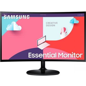 Samsung Monitor Curbat LED VA SAMSUNG Essential S36C LS27C360EAUXEN, 27, FHD, 75Hz, AMD FreeSync, Negru