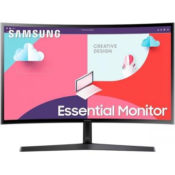 Samsung Monitor LED curbat Samsung Essential, 27, Full HD, 75Hz, 4ms, FreeSync, Negru