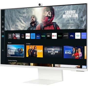 Samsung Monitor Smart cu TV Experience VA LED Samsung 32 LS32CM801UUXDU, UHD (3840 x 2160), HDMI, WiFi, 4 ms, Alb