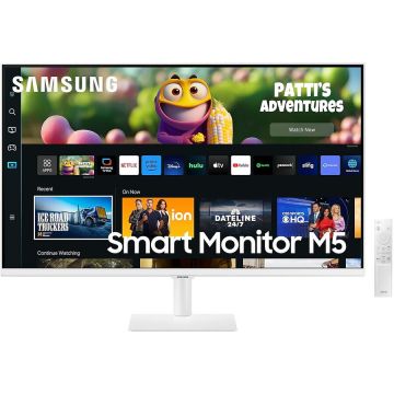 Samsung Monitor VA LED Samsung M5 27 LS27CM501EUXDU, Full HD (1920 x 1080), HDMI, Boxe, Negru
