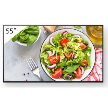 Sony Display profesional IPS LED SONY Bravia FW-55BZ35L, 139 cm, Ultra HD 4K, HDMI, Boxe, Wireless, Negru