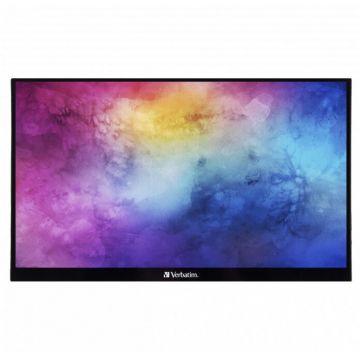 Verbatim Monitor Portabil Touchscreen LED IPS Verbatim, 15.6'', Full HD, 6ms, HDR, FreeSync, 2x USB-C, HDMI, USB, PMT-15