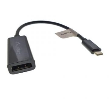 Adaptor Lanberg 41849, conector USB 3.1 tip C tata la DisplayPort mama, lungime 15cm, Negru