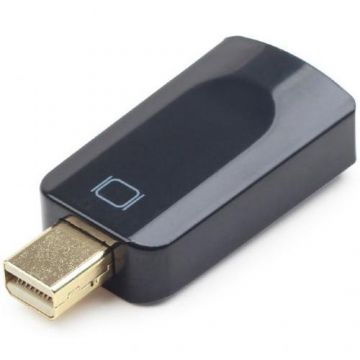 Adaptor video Gembird, Mini-DisplayPort (T) la HDMI (M), rezolutie maxima Full HD la 60Hz, Negru, A-mDPM-HDMIF-01