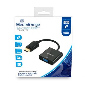 Cablu convertor MediaRange SVGA/DisplayPort™, 15 cm, Negru