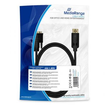 Cablu de conectare MediaRange, DisplayPort/DVI, 2 m, Negru