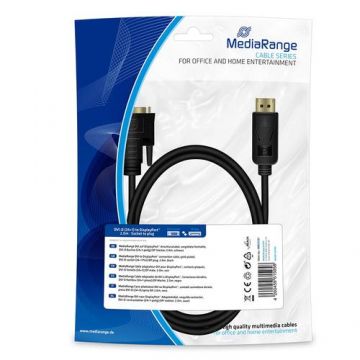 Cablu MediaRange DVI - DisplayPort™, 2 m, Negru
