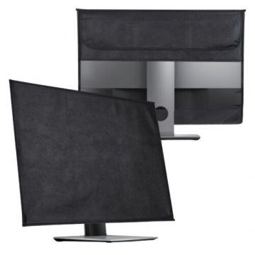 Husa pentru monitor de 27-28 inch, Kwmobile, Negru, Textil, 54393.01