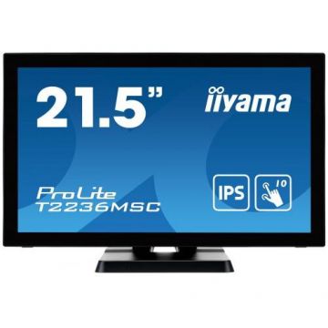 IIYAMA Display Interactiv Iiyama Seria ProLite T2236MSC-B3, 21.5inch, 1920x1080pixeli, Negru