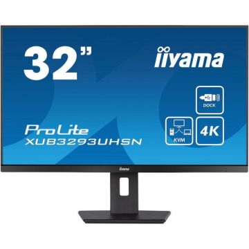 IIYAMA Monitor IPS LED IIYAMA ProLite 31.5 XUB3293UHSN-B5LED, UHD (3840 x 2160), HDMI, DisplayPort, Pivot, 4 ms, Negru