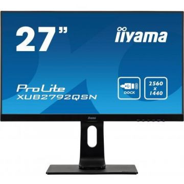 IIYAMA Monitor LED Iiyama ProLite XUB2792QSN-B5, 27inch, 2560x1440, 4ms GTG, Negru
